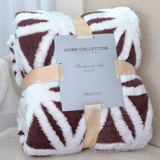 Sherpa Fleece Twin Blanket Fuzzy Soft Plush Blankets for Couch Sofa Bed(Rose Brown,60"X80")