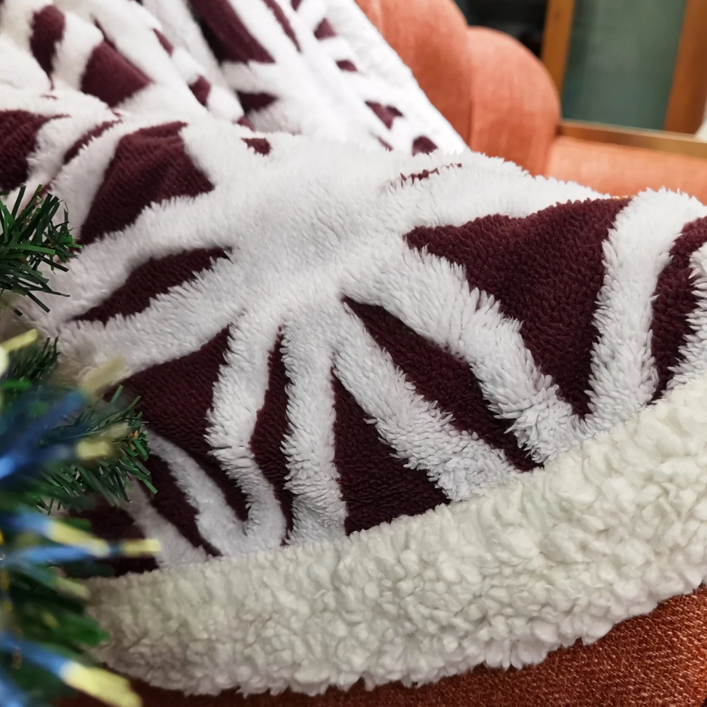 Sherpa Fleece Twin Blanket Fuzzy Soft Plush Blankets for Couch Sofa Bed(Rose Brown,60"X80")