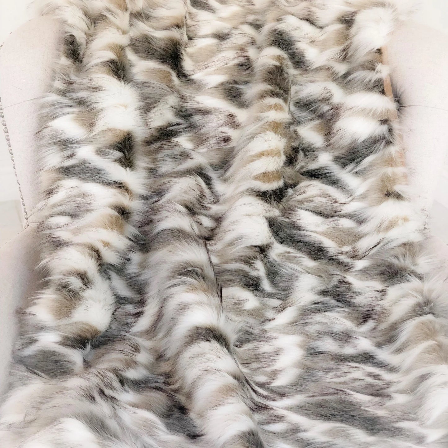 Tibet Faux Fox Handmade Luxury Throw