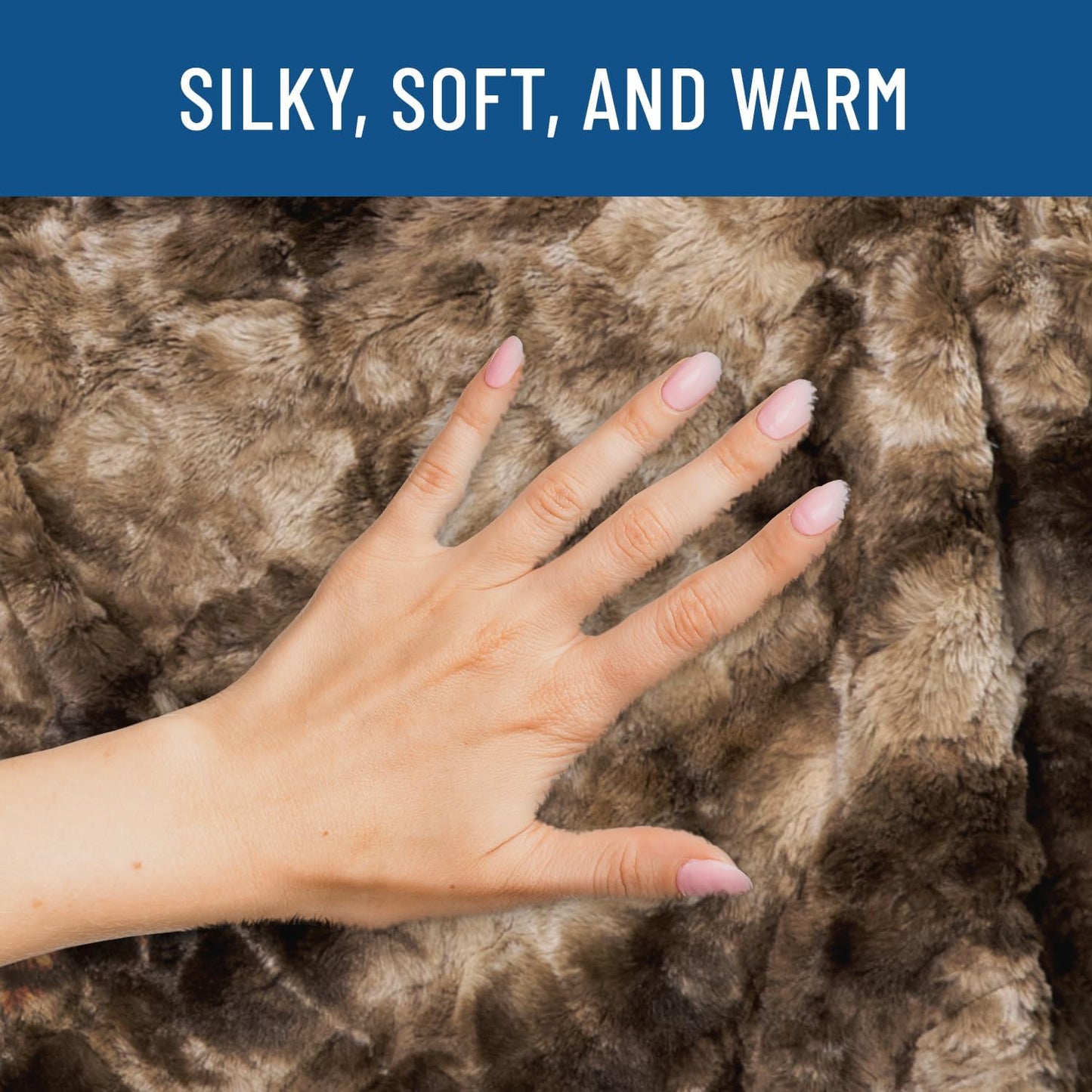 Faux Fur Throw Blanket - Soft, Fluffy, Fuzzy, Plush, Thick, Minky Throws